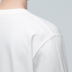 Layered Crew Neck Long Sleeve T-Shirt [Cream, удлинённая версия]