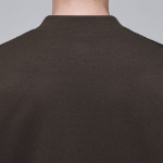 Ponte Mock Neck Long Sleeve T-Shirt [Dark Brown]