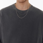 Pigment Relaxed Crew Neck Long Sleeve T-Shirt [Charcoal Gray]
