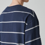 Multi Stripe Relaxed Long Sleeve T-Shirt 2 [Navy]