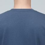Layered Crew Neck Long Sleeve T-Shirt _ Long Length [Blue]
