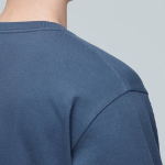 Layered Crew Neck Long Sleeve T-Shirt _ Long Length [Blue]