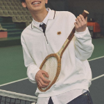 DA × OAM Emblem Terry Long Sleeve Tennis Shirt [Off White]