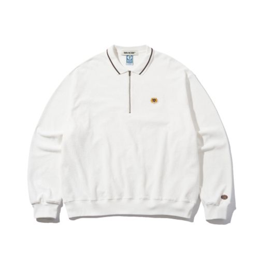 DA × OAM Emblem Terry Long Sleeve Tennis Shirt [Off White]