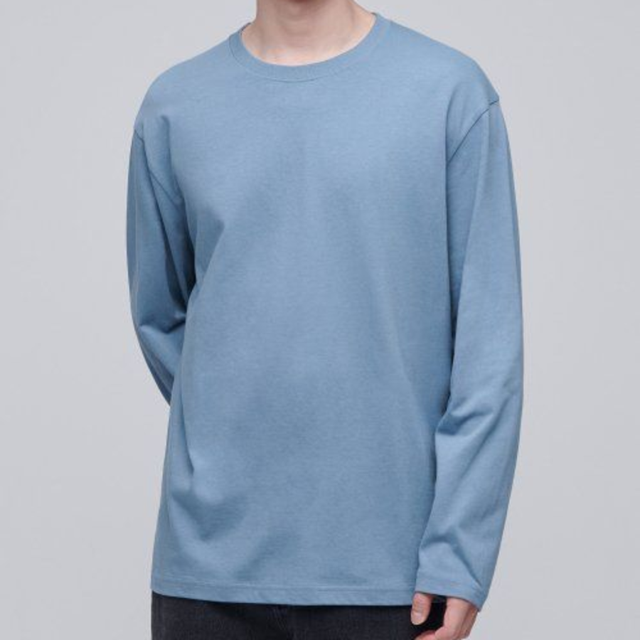 Basic Long Sleeve T-Shirt [Fade Blue]