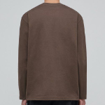 Heavyweight Relaxed Crew Neck Long Sleeve T-Shirt [Brown]