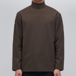 Ponte Turtle Neck Long Sleeve T-Shirt [Dark Brown]