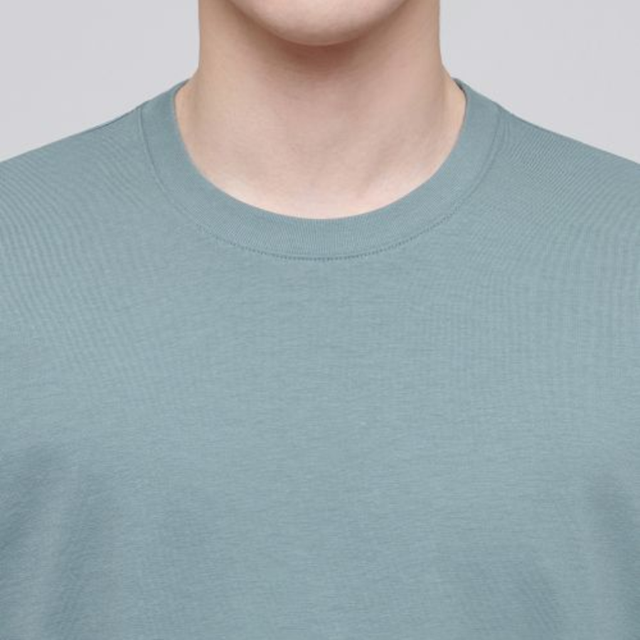 [Cool Standard] Crew Neck Long Sleeve T-Shirt [Dusty Mint]