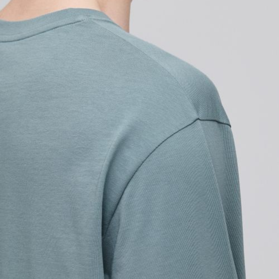 [Cool Standard] Crew Neck Long Sleeve T-Shirt [Dusty Mint]