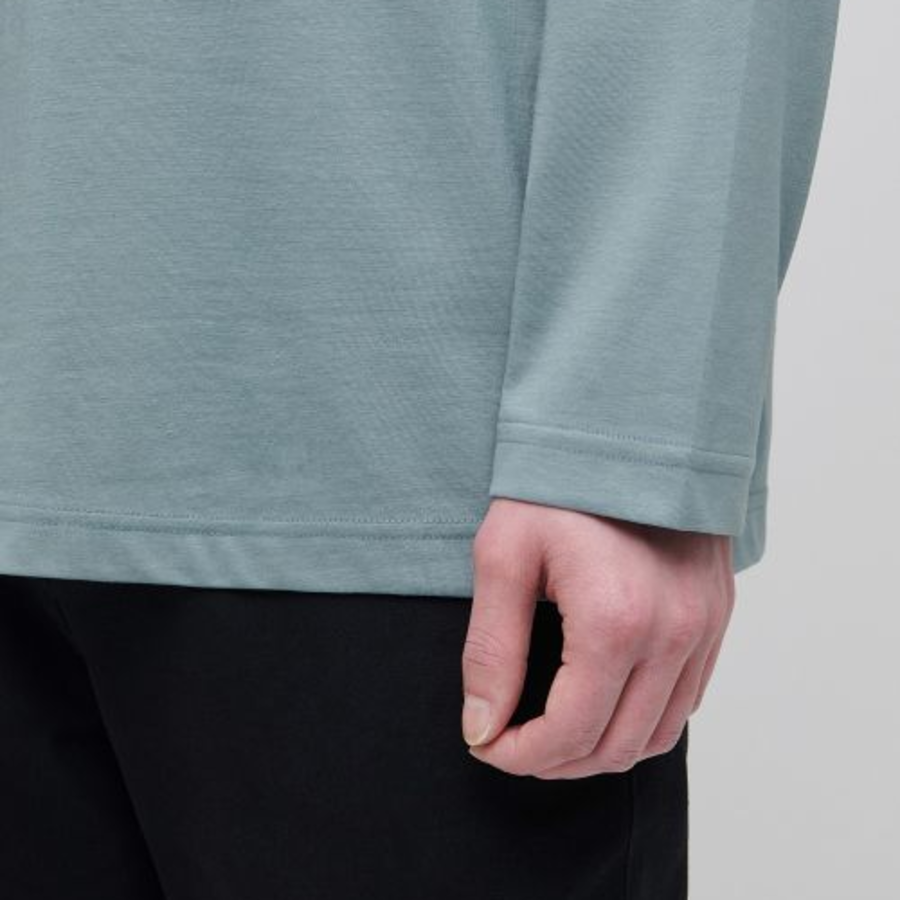 [Cool Standard] Crew Neck Long Sleeve T-Shirt [Dusty Mint]