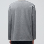 Ponte Crew Neck Long Sleeve T-Shirt [Melange Grey]