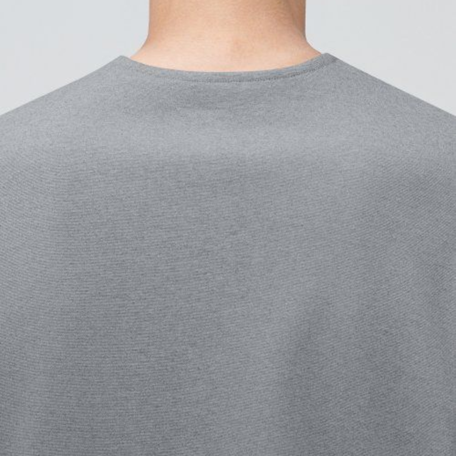 Ponte Crew Neck Long Sleeve T-Shirt [Melange Grey]