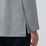 Ponte Crew Neck Long Sleeve T-Shirt [Melange Grey]