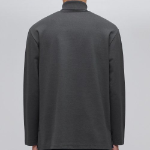 Ponte Turtle Neck Long Sleeve T-Shirt [Dark Grey]