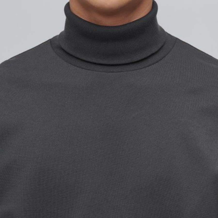 Ponte Turtle Neck Long Sleeve T-Shirt [Dark Grey]