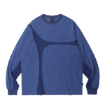 WORMHOLE Incision Long Sleeve T-Shirt [Blue]
