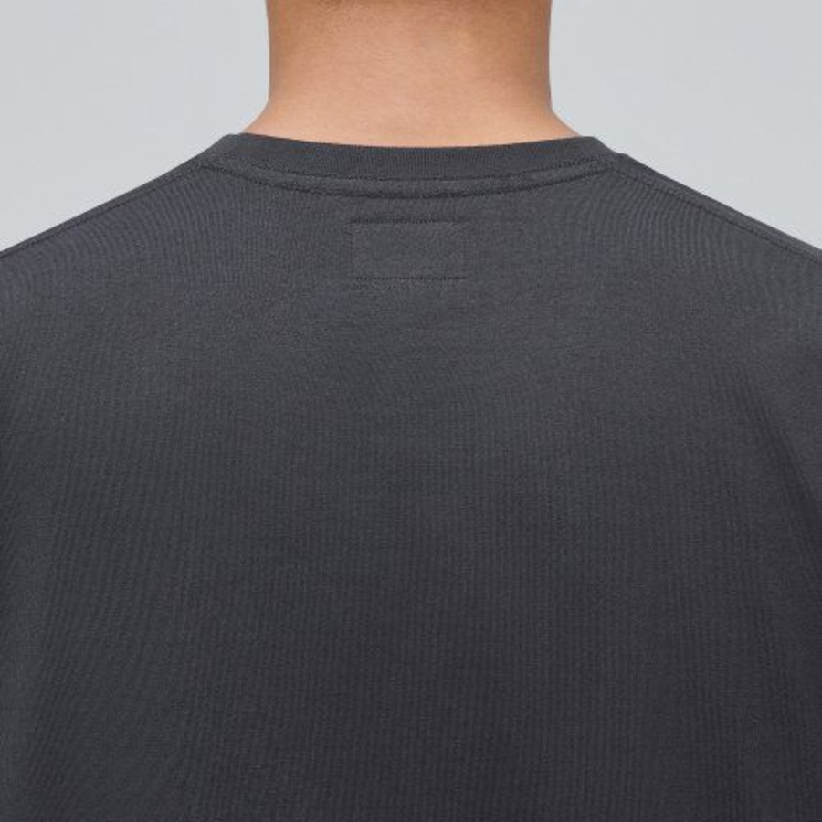 [Premium] Silket Relaxed Crew Neck Long Sleeve T-Shirt [Dark Grey]