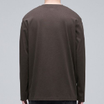 [Cooltandard] Crew Neck Long Sleeve T-Shirt [Dark Brown]