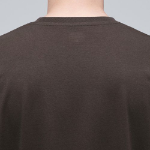 [Cooltandard] Crew Neck Long Sleeve T-Shirt [Dark Brown]