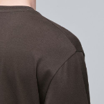 [Cooltandard] Crew Neck Long Sleeve T-Shirt [Dark Brown]