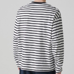 Breton Stripe Relaxed Long Sleeve T-Shirt [White/Black]