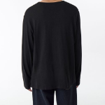 Relaxed CR Scoop Neck Long Sleeve T-Shirt [Black]