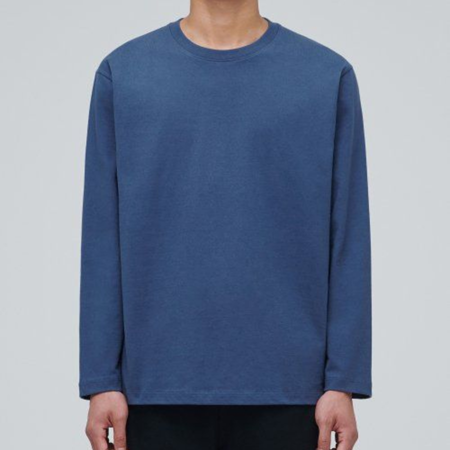 Relaxed Long Sleeve T-Shirt [Grayish Blue]