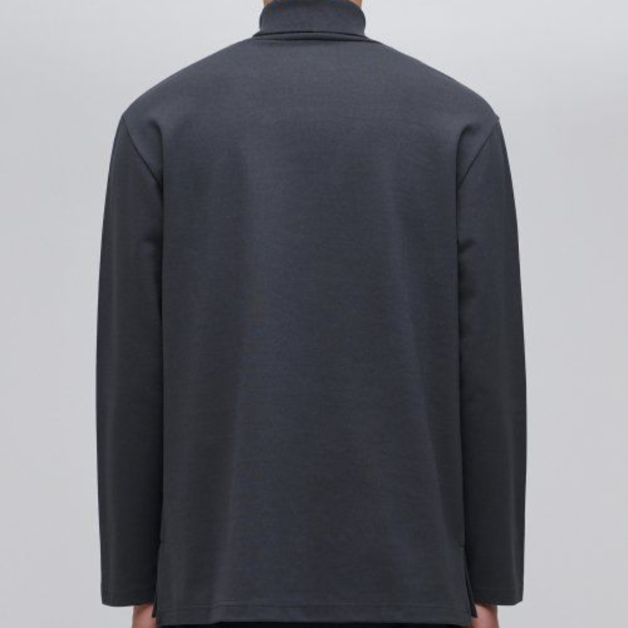 Ponte Turtle Neck Long Sleeve T-Shirt [Blue Grey]
