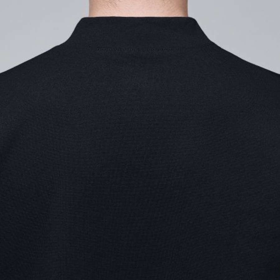 Ponte Mock Neck Long Sleeve T-Shirt [Black]