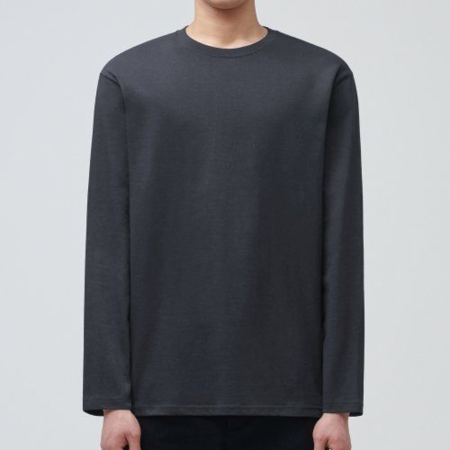 Basic Long Sleeve T-Shirt [Dark Grey]