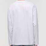 Silket Relaxed Crew Neck Long Sleeve T-Shirt [White]