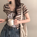 Nacho Bohemian Vintage Color Block Bolero Ribbon Cardigan