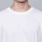 Oversized Crew Neck Layered Sleeve T-Shirt [White]