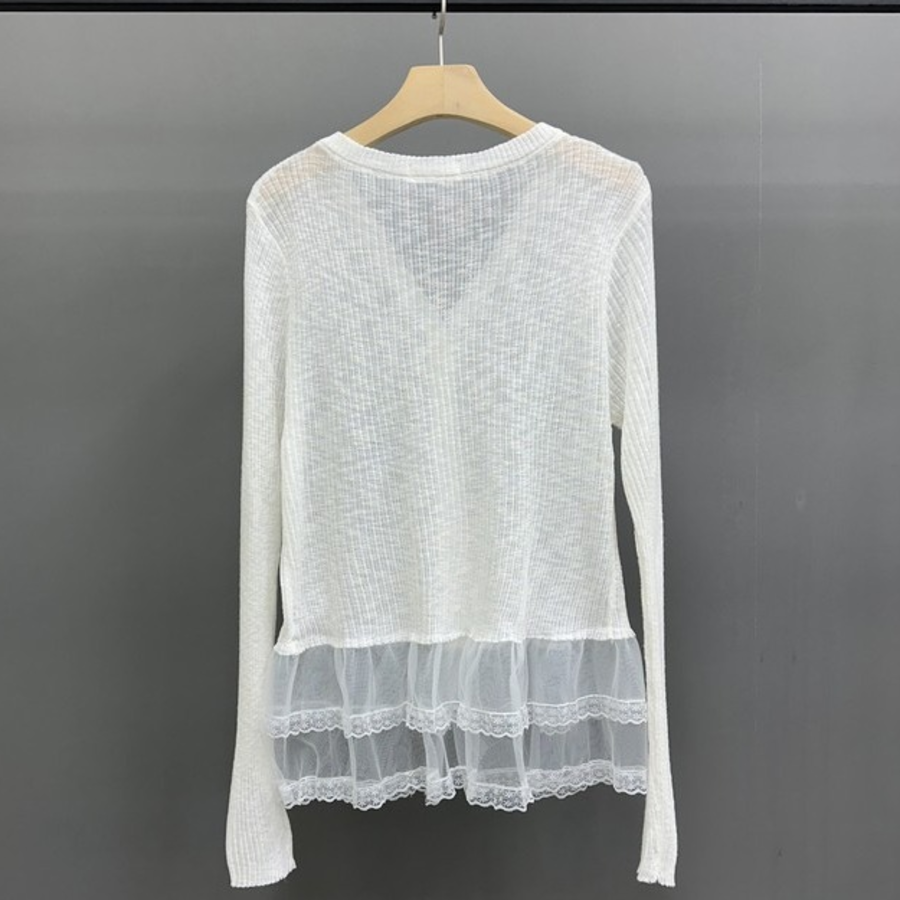 Eyelet Lace Balleco Sheer Long Sleeve Cardigan