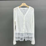 Eyelet Lace Balleco Sheer Long Sleeve Cardigan
