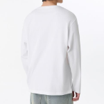 Relaxed Crew Neck Long Sleeve T-Shirt [White]