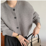 Feminine Styling Batwing Crop Knit Cardigan