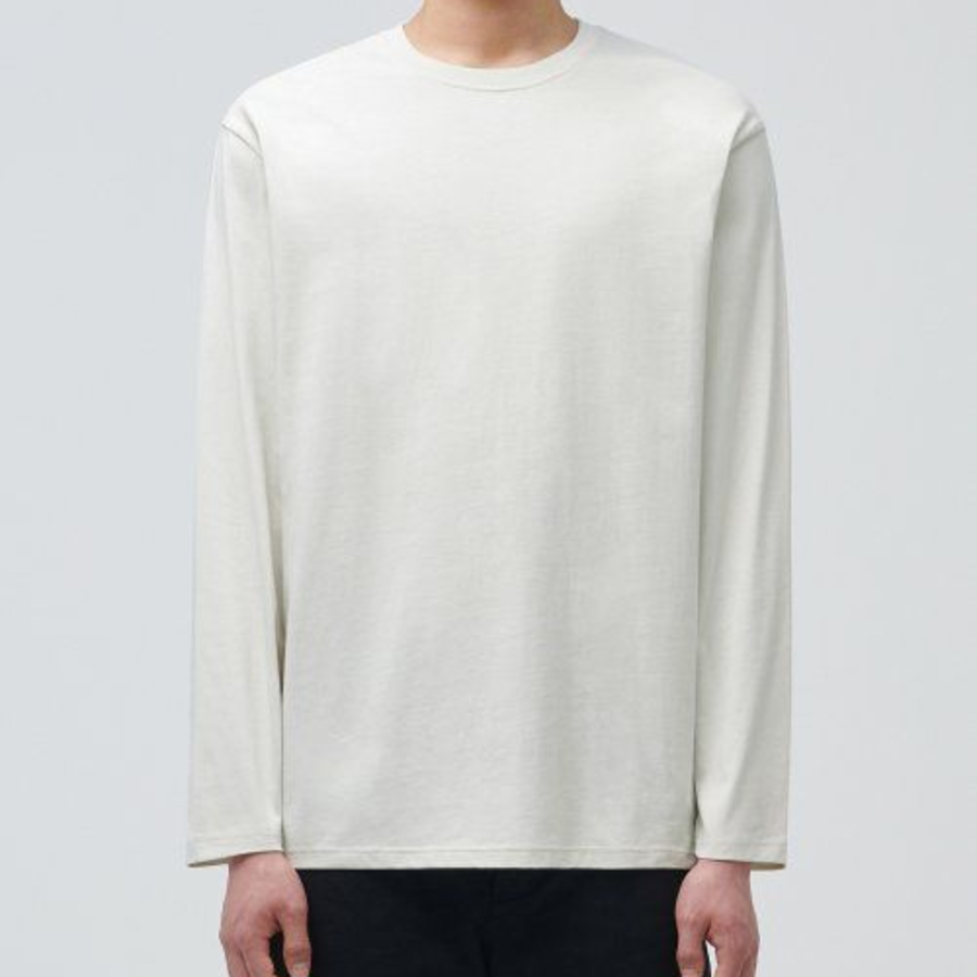 Basic Long Sleeve T-Shirt [Cream]