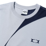 Incision Mesh Long Sleeve T-Shirt [Light Grey]