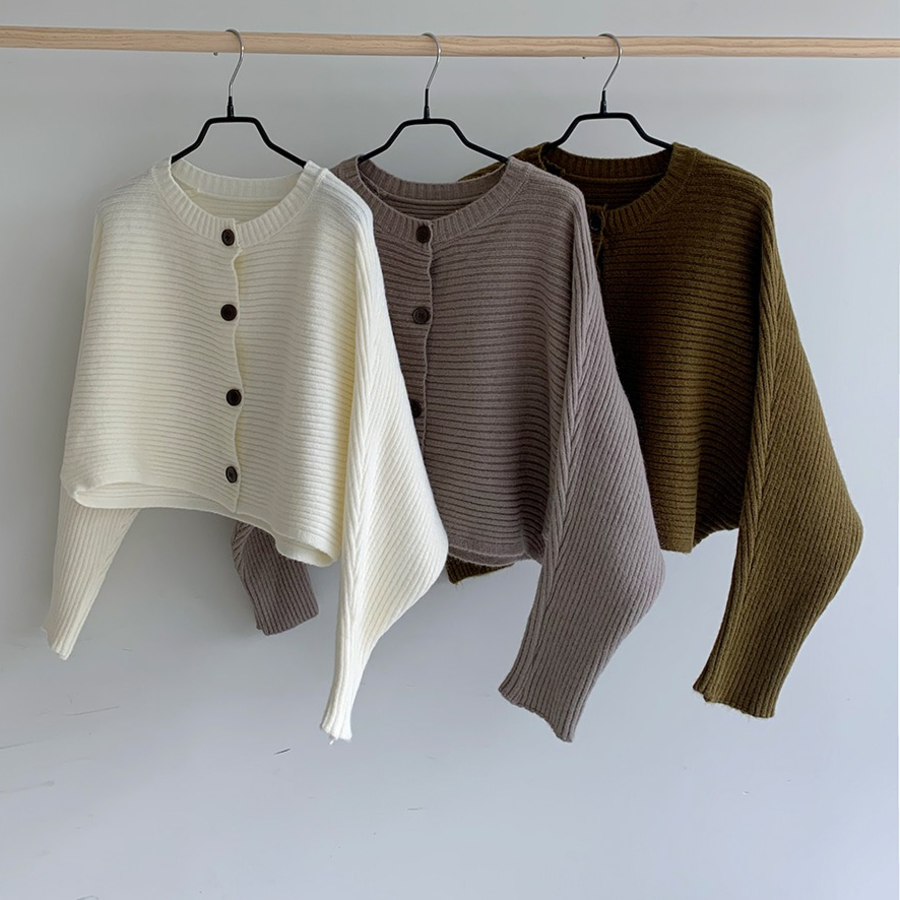 Kurom Two-Way Batwing Knit Cardigan