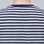 Stripe Relaxed Crew Neck Long Sleeve T-Shirt [Navy]