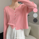 Свободный размер-Розовый-Кардиганы