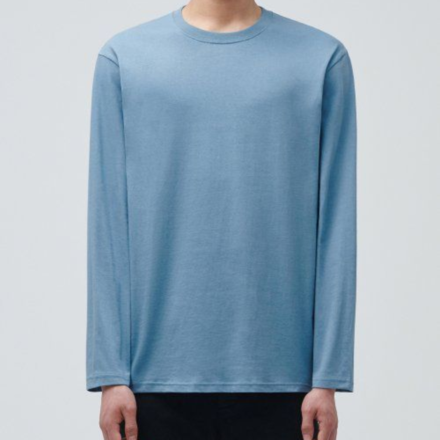 Basic Long Sleeve T-Shirt [Cerulean Blue]