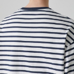 Breton Stripe Relaxed Long Sleeve T-Shirt [White/Navy]