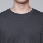 Oversized Crew Neck Layered Sleeve T-Shirt [Dark Grey]