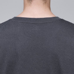 Oversized Crew Neck Layered Sleeve T-Shirt [Dark Grey]