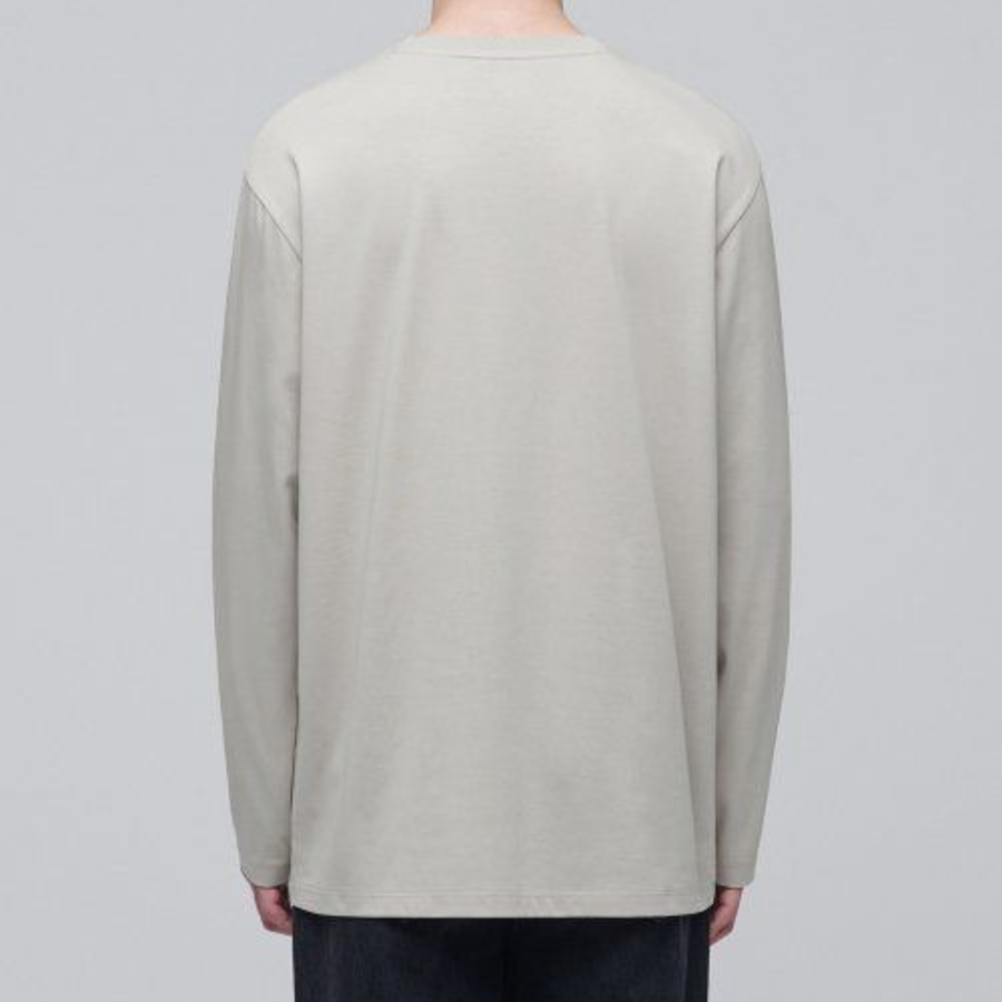 Supima Relaxed Crew Neck Long Sleeve T-Shirt [Mushroom]