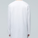 Layered Crew Neck Long Sleeve T-Shirt_Long Length [White]