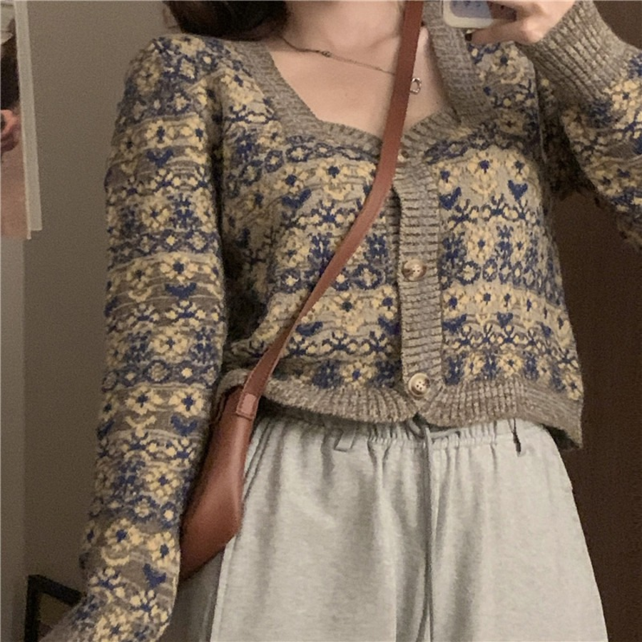 Koire Flower Crop Cardigan