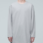 Layered Crew Neck Long Sleeve T-Shirt_Long Length [Light Grey]